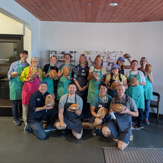 Students learning sourdough bread baking in Albuquerque