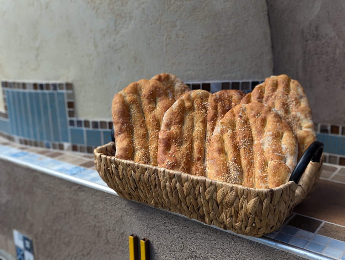 Baking Barbari Bread in a Brick Oven - Step-by-Step Recipe