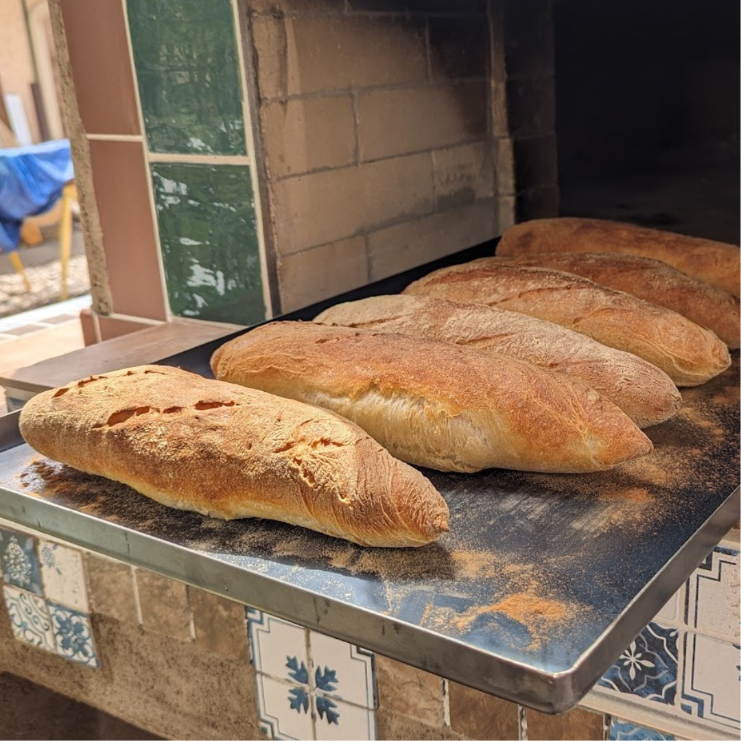 French Baguette Baked in a Wood-Fired Brick Oven