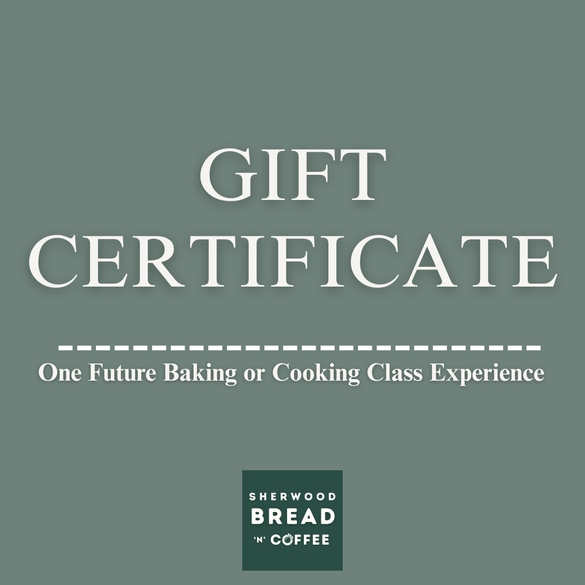 Gift Certificate - One Future Baking or Cooking Class Experience