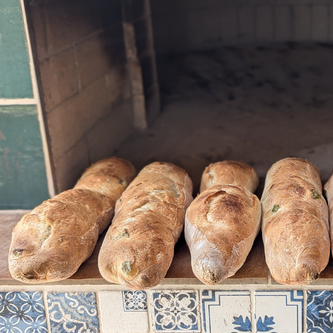 Baguettes with Green Chile