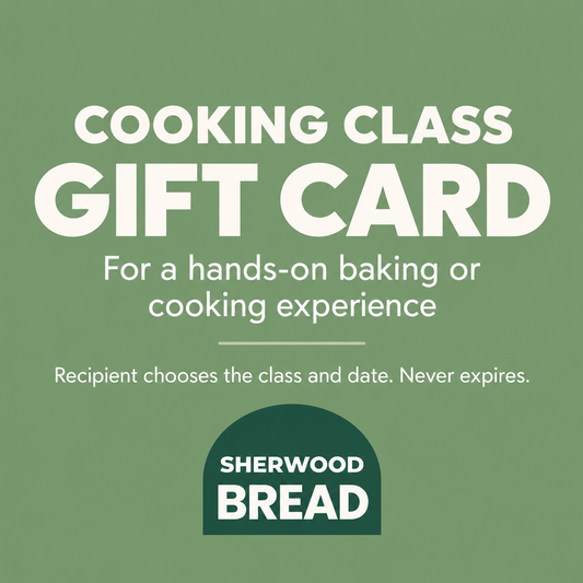 Cooking class gift card for Sherwood Bread in Albuquerque